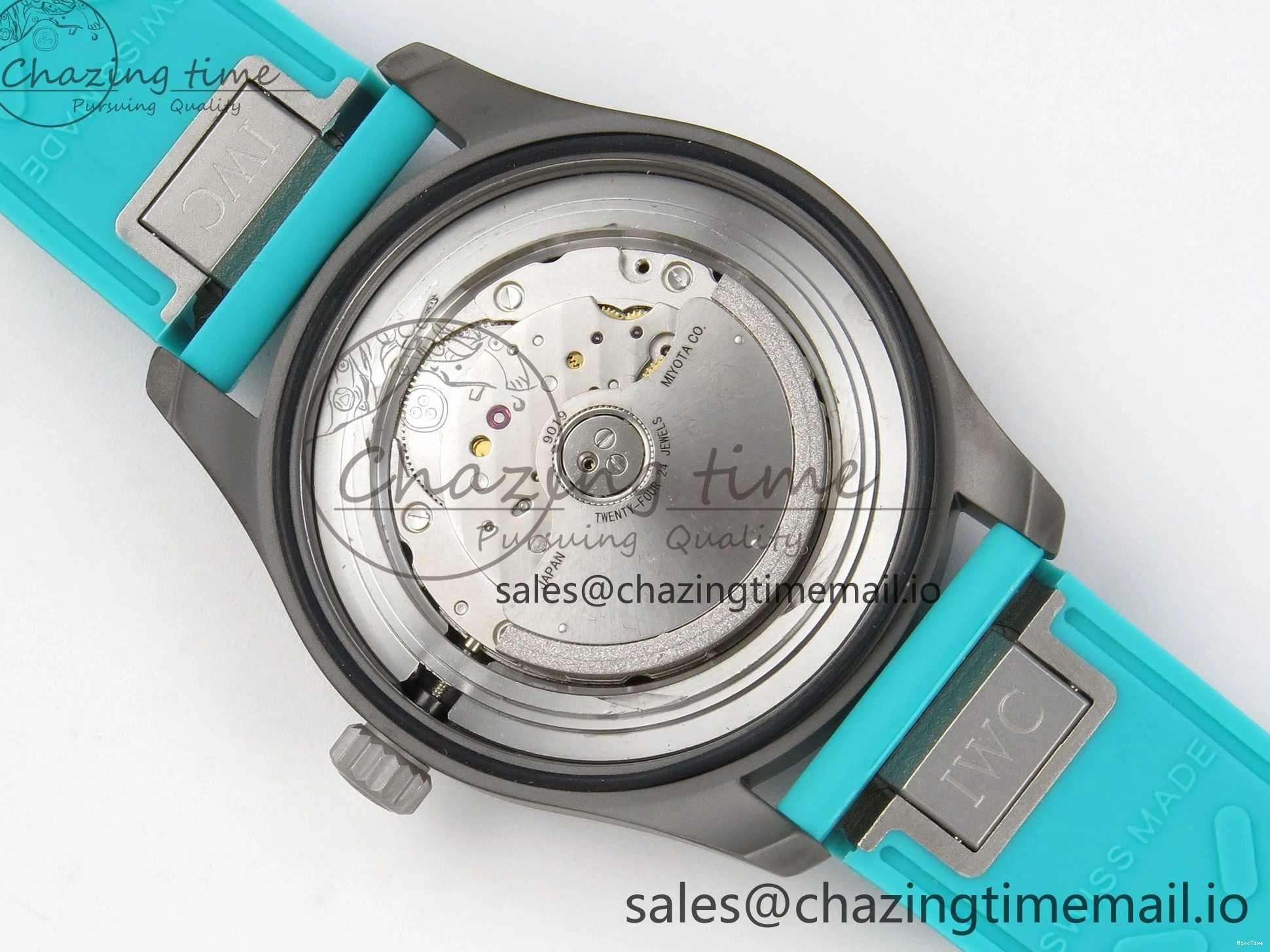 MIROTIME 1227 Pilot Mark XX BLSF 1:1 Best Edition Black Blue Dial on Blue Rubber Strap MIYOTA Sleek 6989